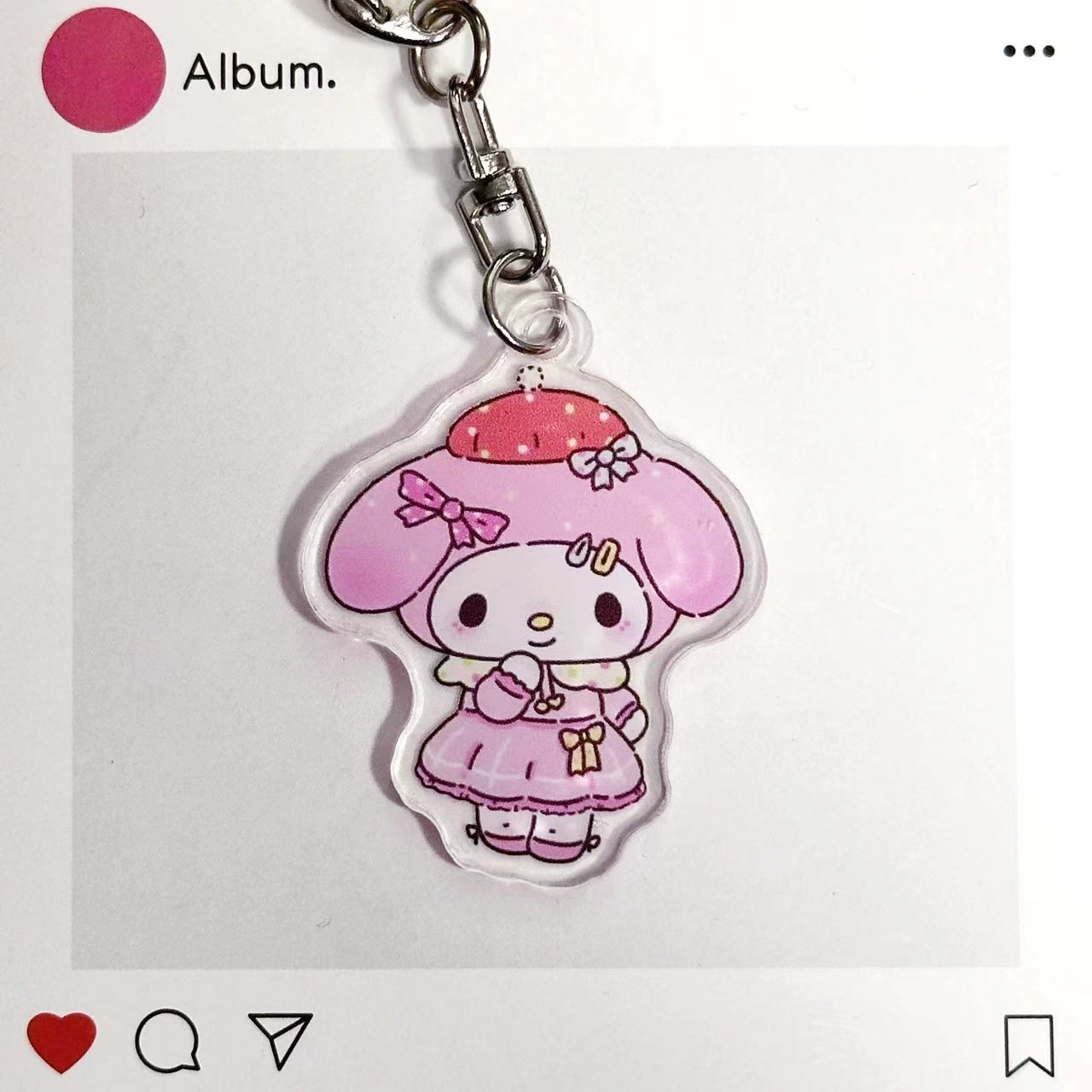Акриловый подвес (Sanrio) двусторонний прозрачный милый мультяшный брелок, лёгкий 0,005 кг