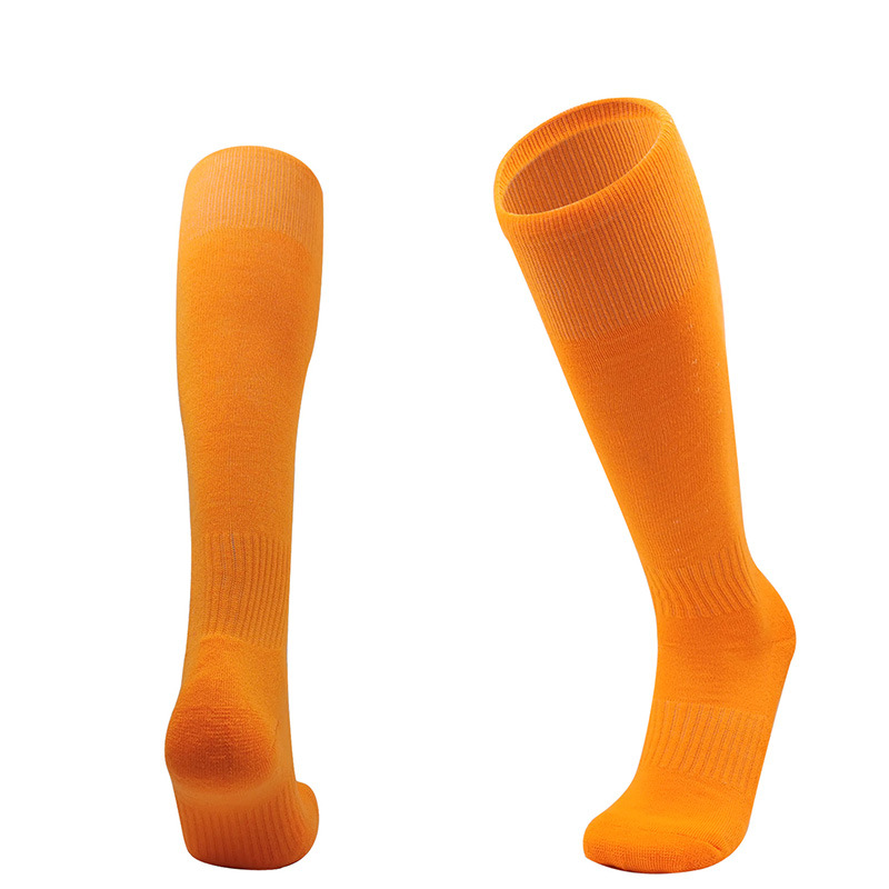Calcetines de fútbol sobre la rodilla de color sólido personalizados Calcetines para adultos, niños de escuela primaria, calcetines deportivos con fondo de toalla gruesa, calcetines de béisbol