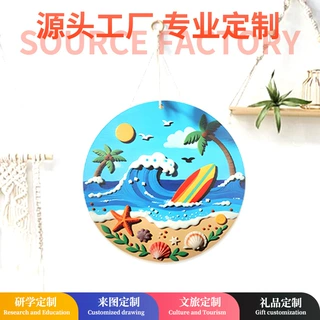 跨境 temu爆款装饰 JG木质门牌  圆形标志创意摆件UV工艺批发定制