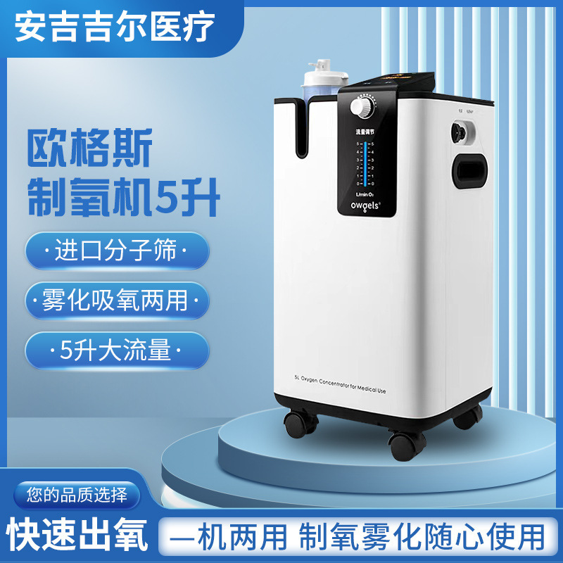 Ogus Owgls Five-Liter Medical Oxygen Concentrator with Atomization for Pregnant Women and the Elderly Family Oxygen Concentrator Custom Direct Sales