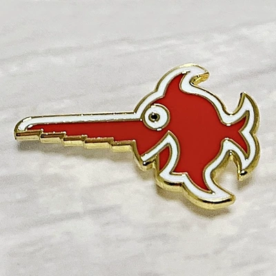 German submarine Red smiling swordfish brooch metal badge badge badge (Yaxa sancaqları) - e-28-1-2c07-02-c04