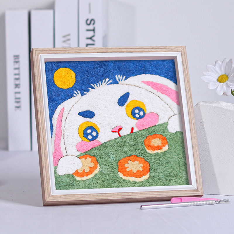 紙パルプ絵画、手作りのドット絵、DIY素材パッケージ、着色絵画、装飾テクスチャ、紙パルプ充填絵画、クリエイティブな漫画絵画|undefined