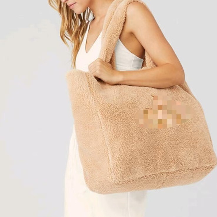 Al0 Large-Capacity Plush Bag Versatile Autumn and Winter Style Women's Shoulder Handbag Large Pocket Tote Bag Shopping Bag