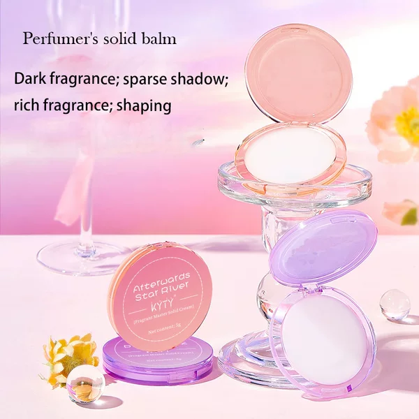 Foreign Trade Cross-Border Solid Fragrance Balm, Fruity Fragrance Solid Balm, Light Fragrance, Long-Lasting Fragrance, Portable Deodorant Balm for Women