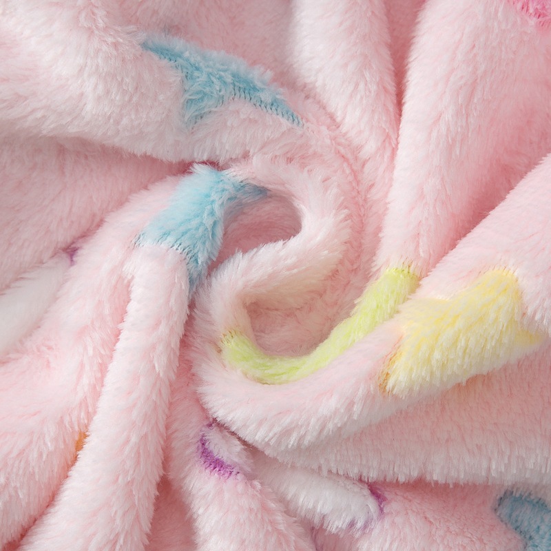 가을, 겨울 핑크 스타 후드 따뜻한 잠옷 플란넬 가디건 잠옷 크로스 보더 드롭 배송 전용