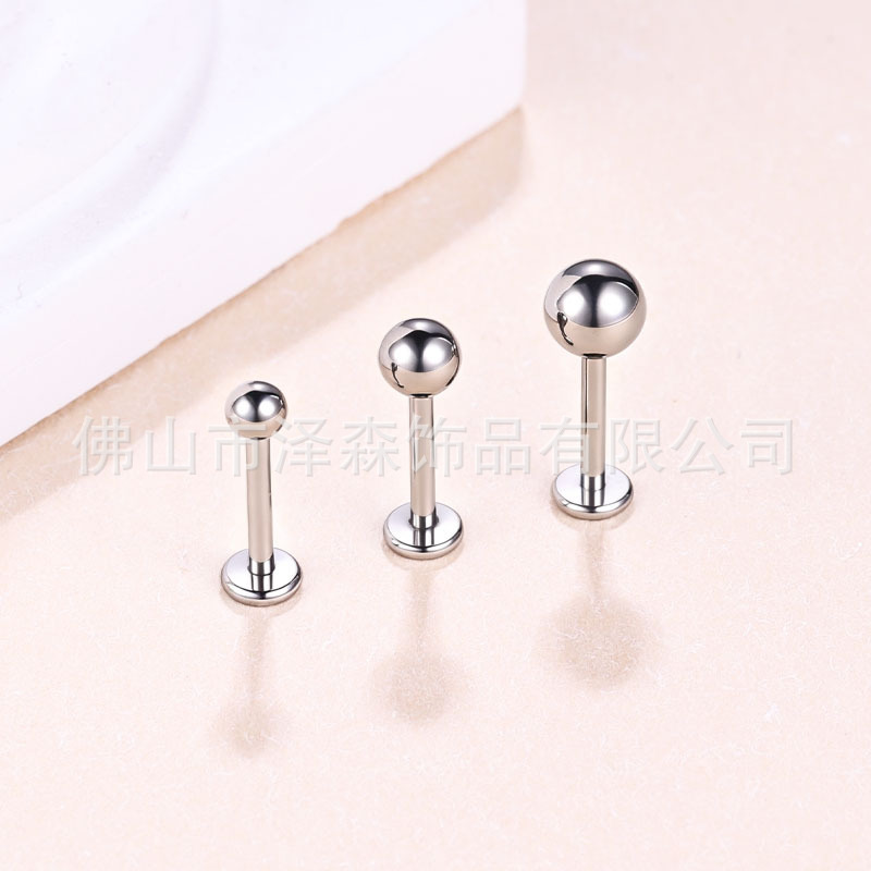 Pointed titanium steel lip stud product view