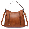 Shoulder bag, trend retro bag strap with zipper with tassels, 2021 collection, European style