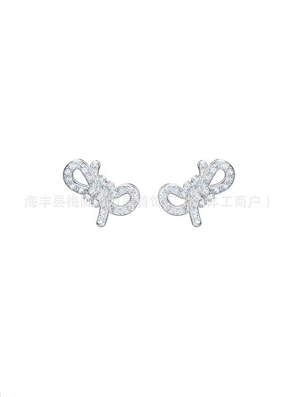 施华洛水晶世奇灵动天鹅跳动的心耳环施家高版本恶魔之眼耳钉女|undefined