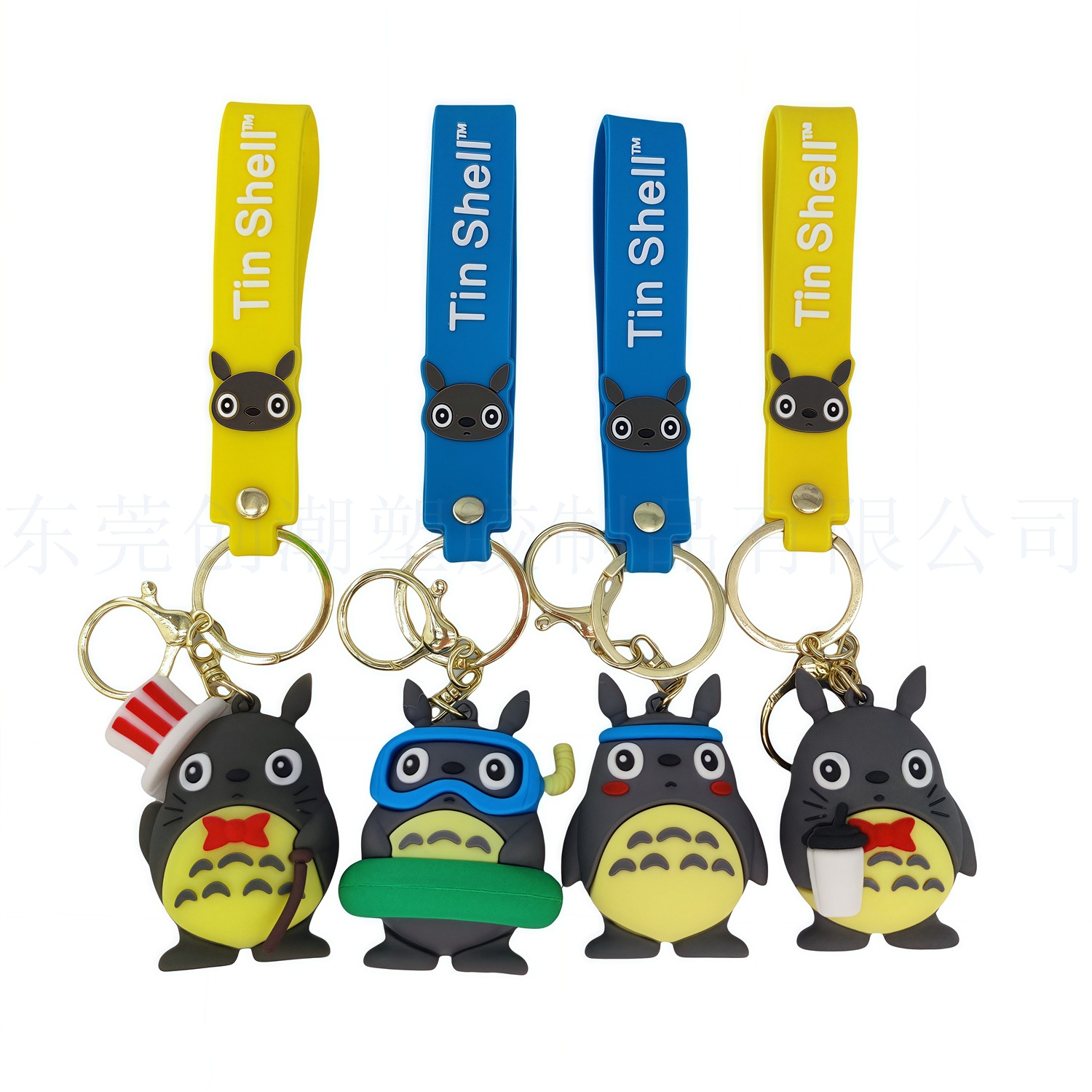 크리 에이 티브 만화 토토로 인형 PVC 부드러운 접착제 가방 열쇠 고리 자동차 열쇠 고리 펜던트