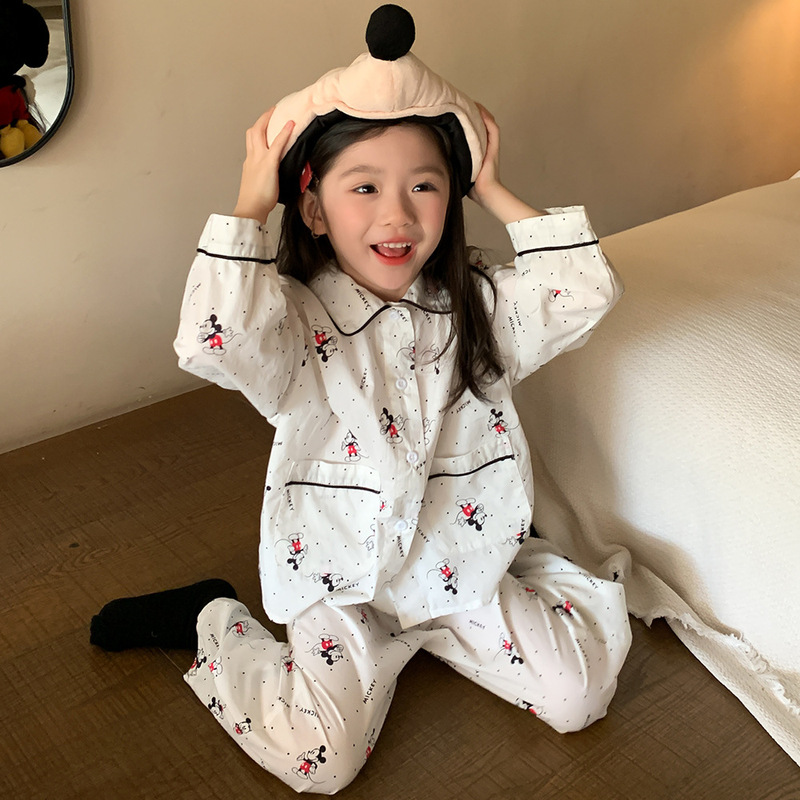 SeedMelon女童睡衣a类纯棉春秋款儿童家居服全棉宝宝长袖套装28|undefined