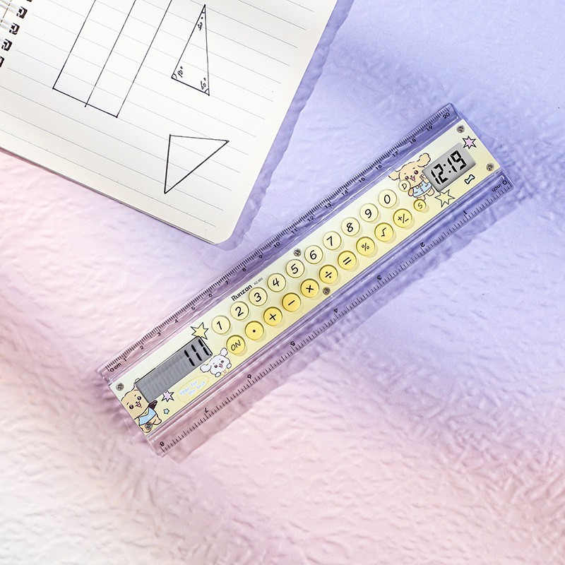 クリエイティブな直尺電卓、キュートで女の子らしい多機能学生文具、かわいい学習用品|undefined