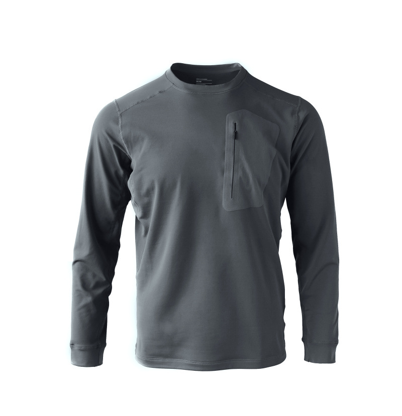 Men's Clothing LT lightweight outdoor sports high elastic quick drying long sleeved bottoming shirt men's and women's round neck T shirt_voghion.com