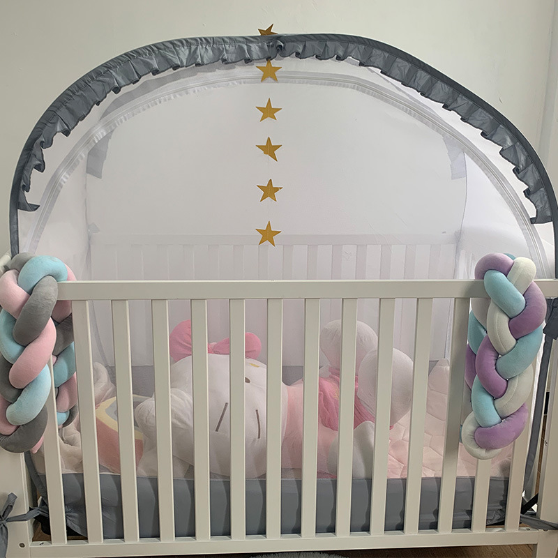 儿童防摔蒙古包Baby Crib Tent Crib Net 弹出式美国婴儿床蚊帐