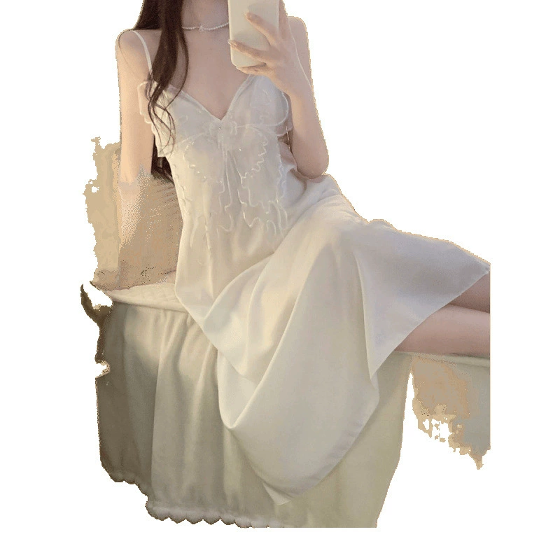 Sexy pijama, skirt, summer lace top with cups with bow, lifting effect