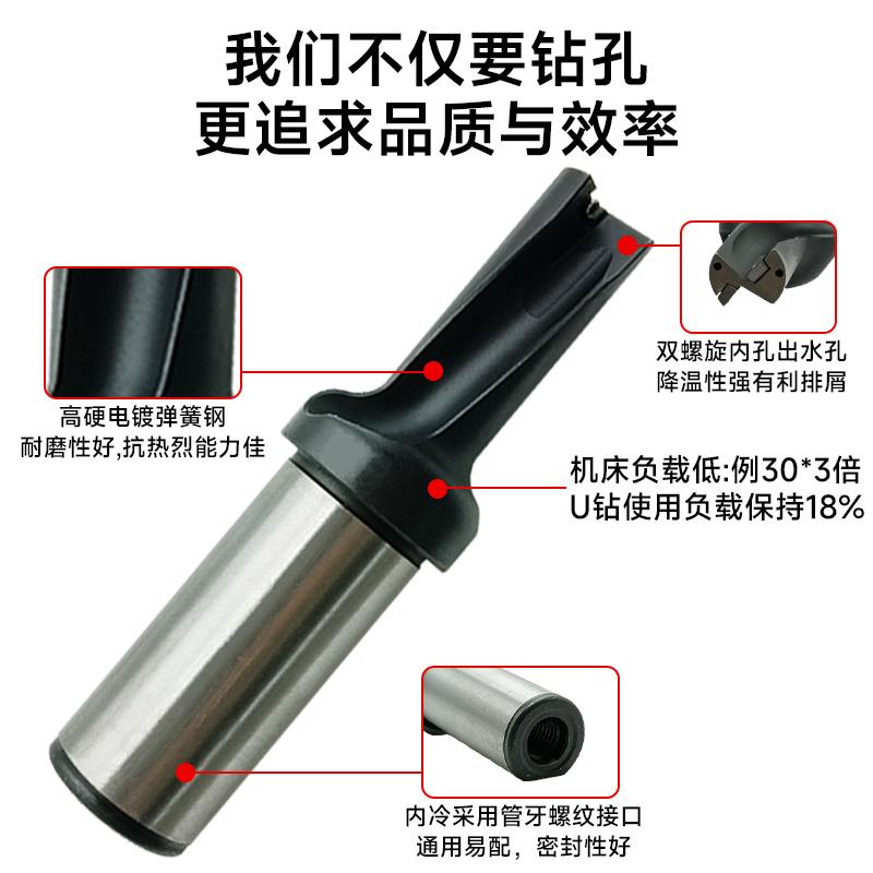 Taladro u-taladro de fondo plano Taladro rápido de orificio profundo H13 Material de alta dureza Serie WDX Taladro u-taladro violento Mango de taladro Rhinestone