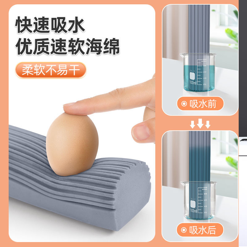 懒人海绵拖把家用一拖净胶棉尘推拖把头免手洗干湿两用多功能吸水|undefined