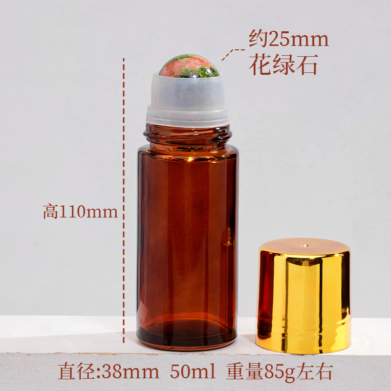 Frasco Roll-On de Cristal Natural y Vidrio para Aceites Esenciales