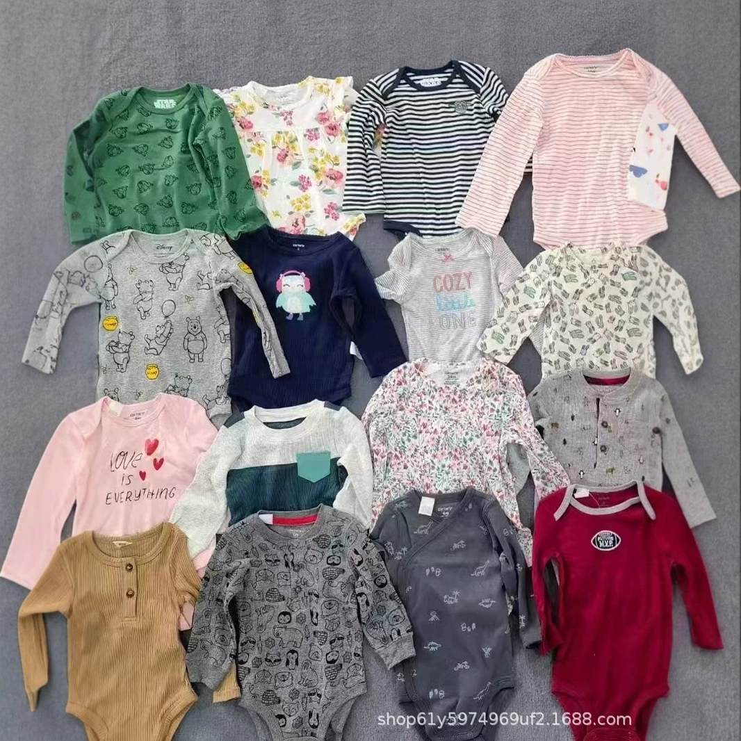 Детская одежда: комбинезоны-ромперы с длинным рукавом, разные цвета и размеры, в наличии на складе.