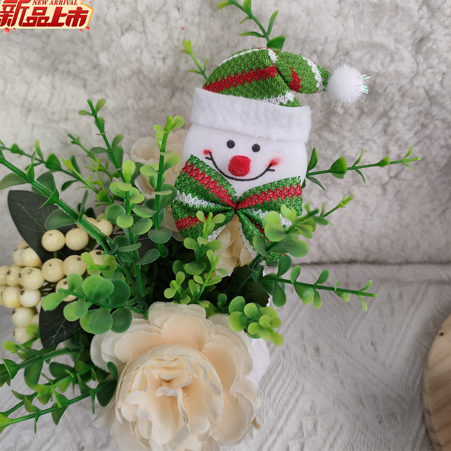 Nuevos dibujos animados de Navidad renos muñeco de nieve Papá Noel accesorios de árbol de Navidad esponja de ciervo arnés accesorios de tocado