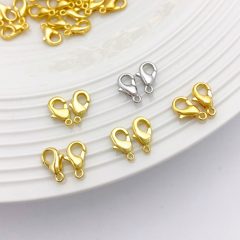 18K color retention lobster clasp plated 14K gold spring clasp handmade diy bracelet necklace connection buckle pendant accessories 18K color retention lobster clasp plated 14K gold spring clasp handmade diy bracelet necklace connection buckle pendant accessories