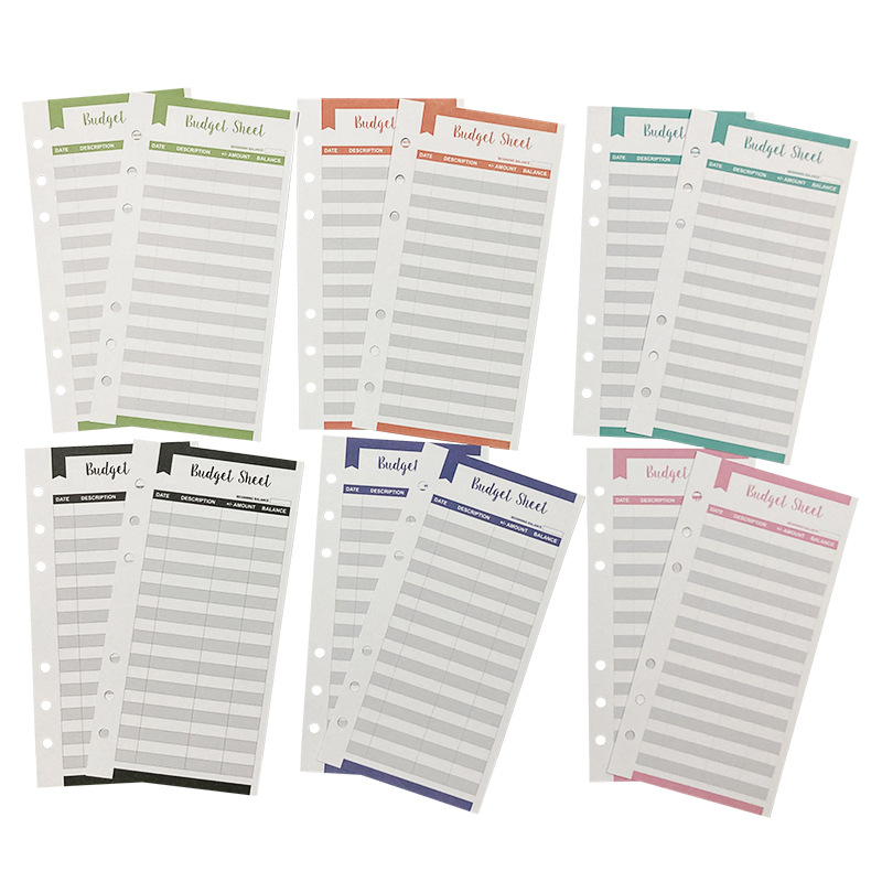 Tarjeta de presupuesto de comercio exterior A6 traje efectivo plan de consumo de cartón presupuesto de negocios sobre carta de impresión en stock