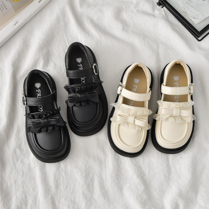 2025 весна и осень новые маленькие кожаные туфли для девочек