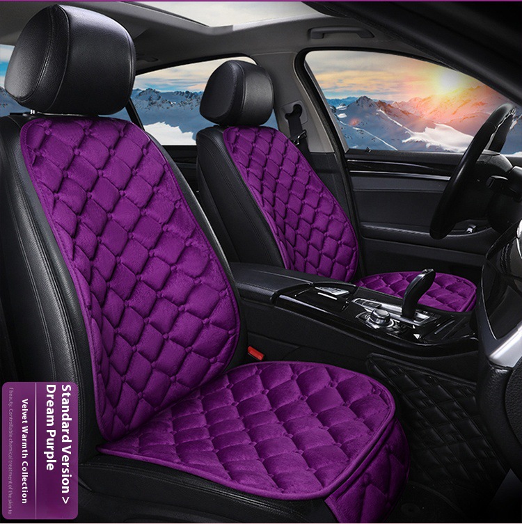 Plush Seat Cushion Half-Pack Seat Cover Velvet Seat Cushion Winter Seat Cover Small Three-Piece Cross-Border E-Commerce Car Seat Cushion