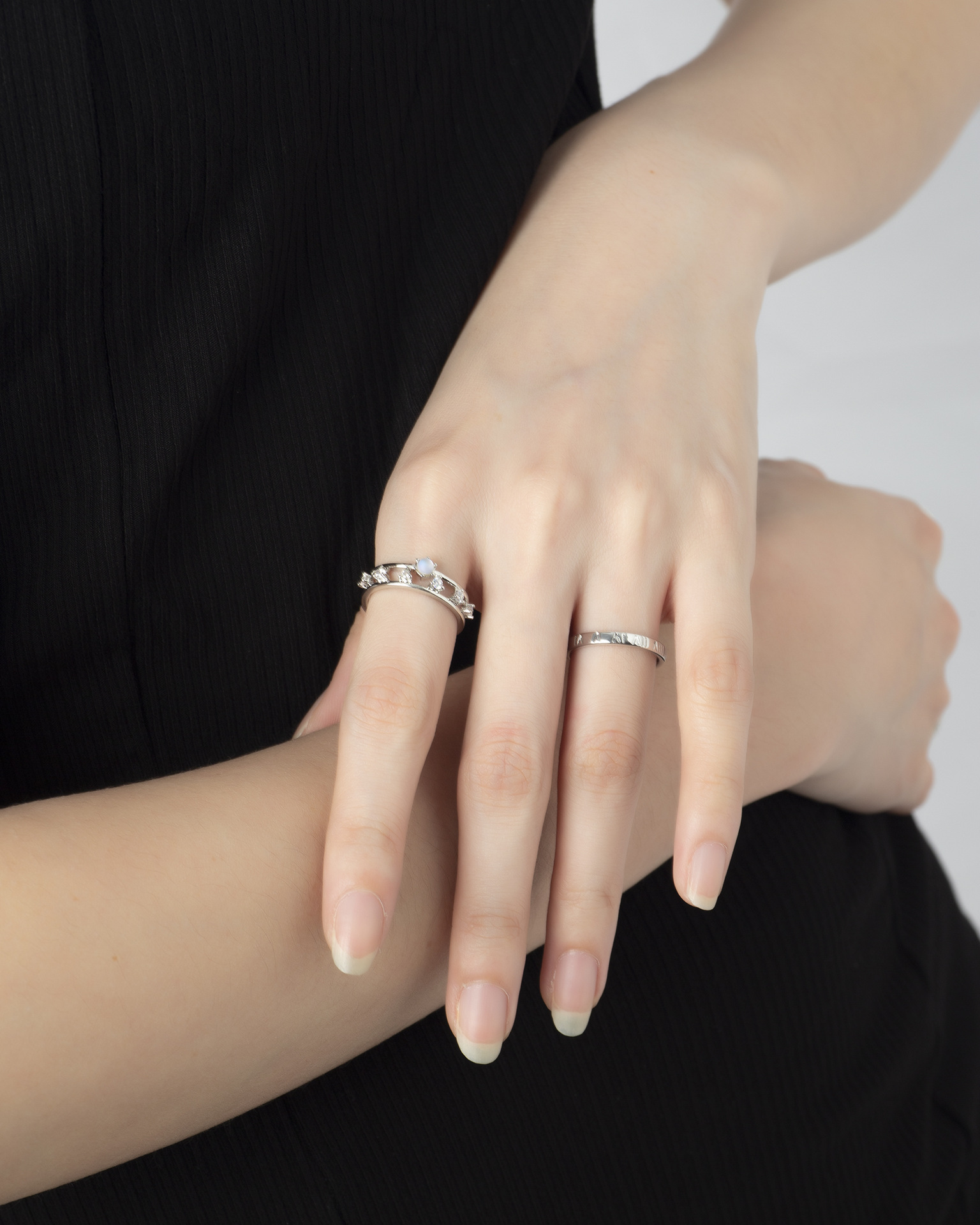 Fashion Geometric Copper Plating Zircon Open Ring 1 Piece