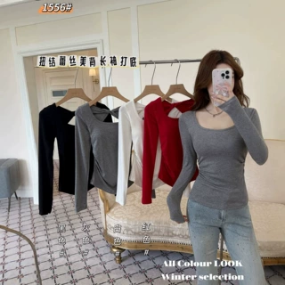 秋冬新款蕾丝花边后背长袖t恤紧身显瘦上衣打底衫女带胸垫内搭