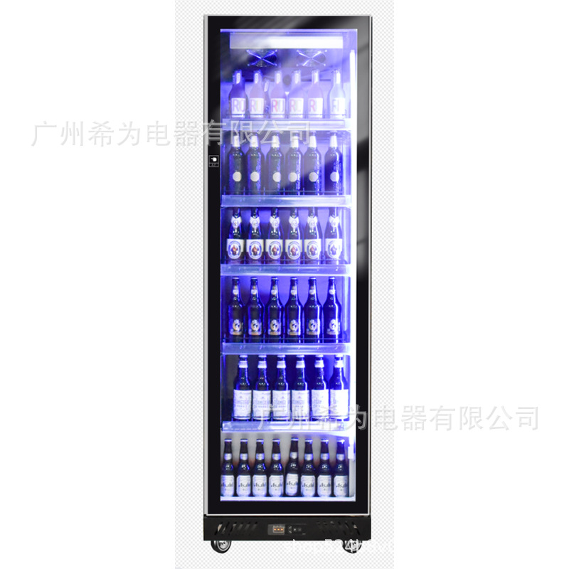 蓝光饮料展示柜单门风冷冷藏保鲜柜 酒水饮料 鲜花蔬菜保鲜展示柜