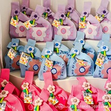 伴手礼送卡片花朵针织手提包手腕包手提包女针织包包背心包