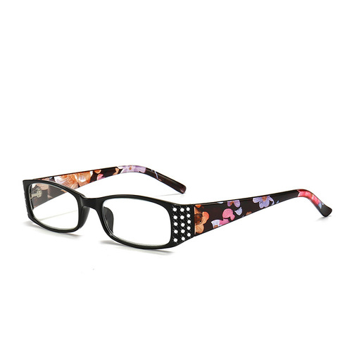 Factory goods new style floral glasses with diamonds, high-end fashion adult blue light blocking reading glasses, frame glasses, factory wholesale