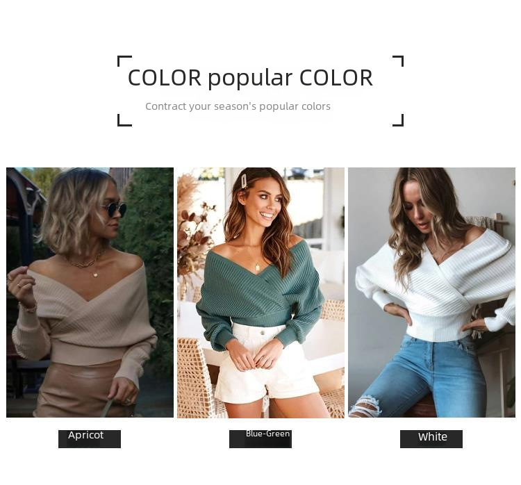 Pull en maille femme élégant manches longues coupe cintrée_voghion.com