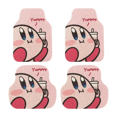 Universal Foot Pad, Loops, Universal and Easy to Clean, Cute - milk-tea-color-carpet-loop-floor-mats-4-piece-set
