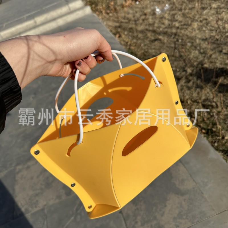 Wholesale Outdoor Picnic Small Folding Chairs for Strolling, Sightseeing, and Waiting Portable Plastic Handheld Paper-like Small Folding Chairs