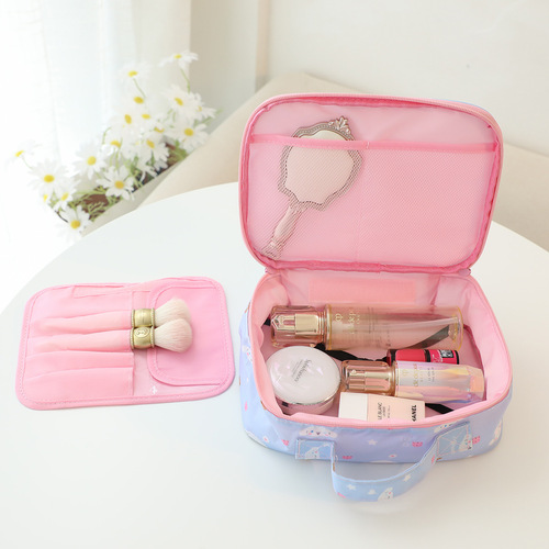 Cartoon white dog Kurome waterproof cosmetic bag travel storage toiletry bag scrub bag skin care product storage bag