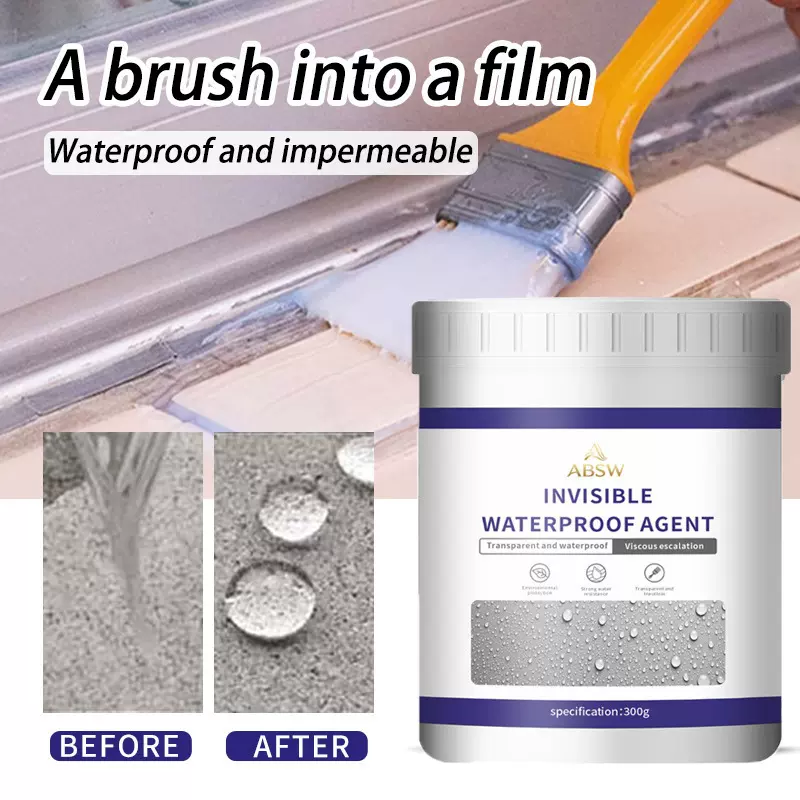 跨境透明防水胶浴室厨房窗台瓷砖免砸砖防水涂料外墙补漏纳米涂料