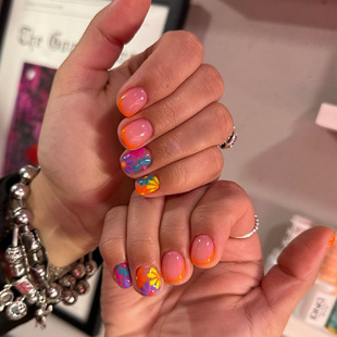 24Ƭ��ɫ��ʽ����r�մ����׿ɐۿɲ�ж��ָ�ךW���羳fake nails