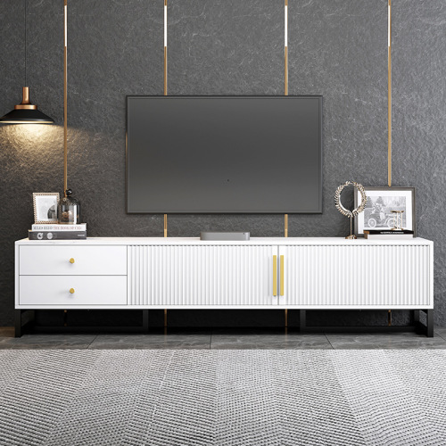 Yijiada TV cabinet modern simple coffee table combination light luxury storage floor cabinet living room furniture narrow combination wall cabinet