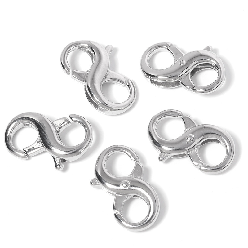 1 / Pack Stainless Steel 8-shaped Buckle Titanium Steel Double Head Buckle Stainless Steel Bracelet Necklace Connecting Buckle DIY Jewelry Accessories