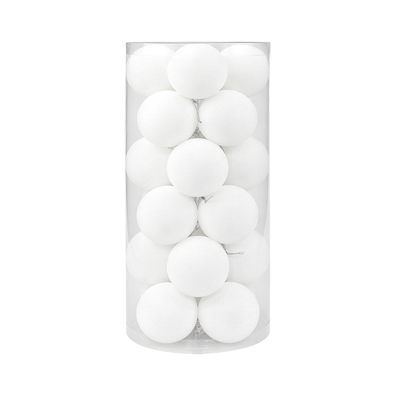 Fábrica tienda directa de 6cm bolas de Navidad bolas de decoración de Navidad bolas de plástico bolas de Navidad colgantes de árbol de Navidad