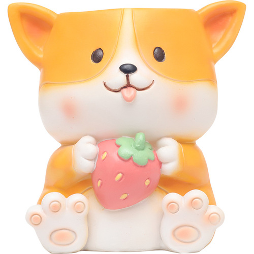 Cartoon resin succulent flowerpot creative gardening micro-landscape handmade succulent green plant container succulent small potted flower holder