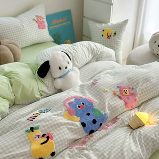 A类卡通纯棉水洗棉床上四件套全棉儿童学生宿舍床单被套三件套4