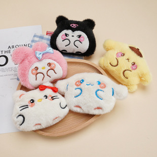 New Plush Sanrio Brooch Pin Kulomi hellokitty Meruti Accessories Student Schoolbag Pendant