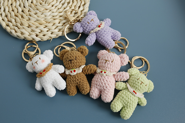 25g Weight Bag Pendant, Keychain Classification 1 Piece Quantity Holiday, Daily Occasion Hand knitting yarn Material Animal Pattern All Seasons Season Cute Style 1 Piece Cute Animal Hand Knitting Yarn Bag Pendant Keychain 8