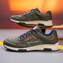 大码外贸男士休闲皮鞋跨境男休闲男鞋欧美风复古大码户外休闲男鞋