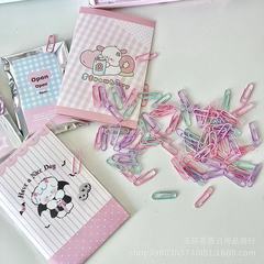 マカロン色小清新クリップ金属固定小カード出カード梱包材固定シールクリップピン