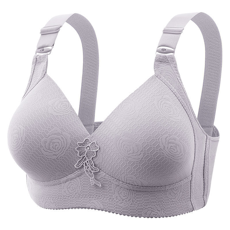 High-grade New Jacquard plus size Full Cup Thin No Rings Bra Comfortable Breathable Gather Mom Women's Bra High-grade New Jacquard plus size Full Cup Thin No Rings Bra Comfortable Breathable Gather Mom Women's Bra