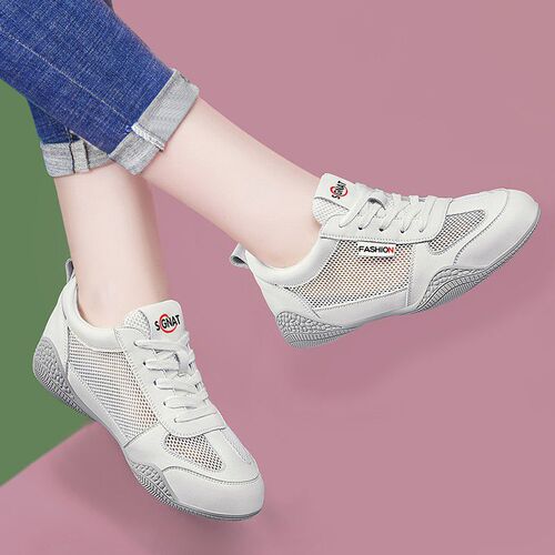 Women's 2024 Spring New Mesh Breathable Platform Shoes, Fashionable Casual and Lightweight Sports Shoes for Women