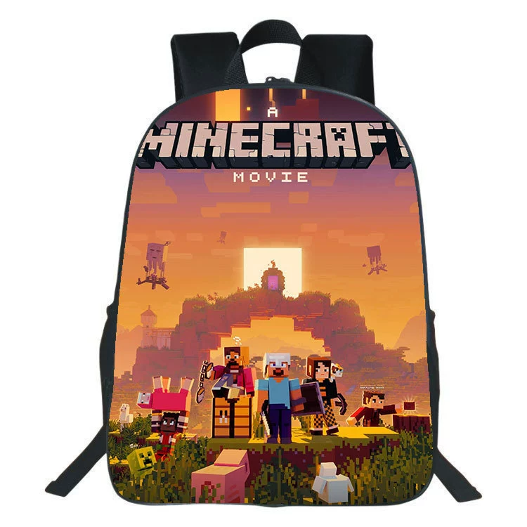 Кросс-Бордер рюкзак с принтом Minecraft Movie, школьный рюкзак для студентов